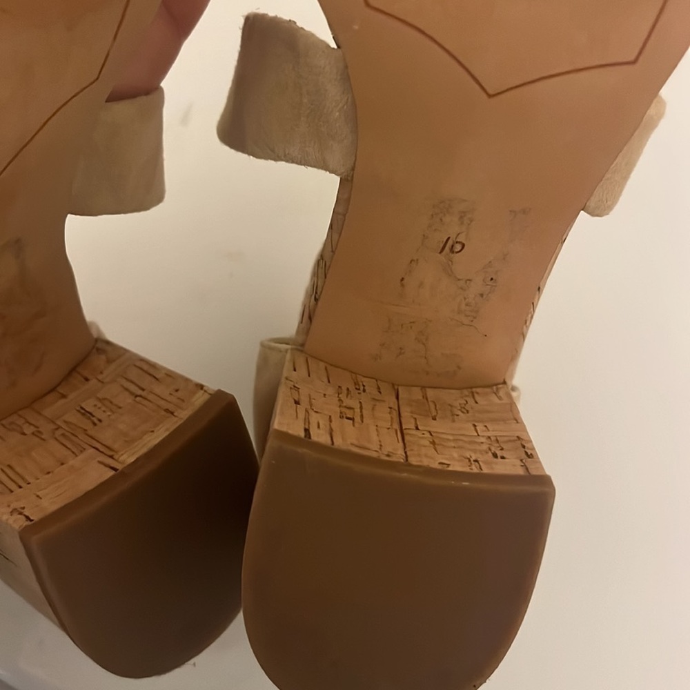 Sam Edelman Sonia Cross Strap Suede Block Heel Sandal Size 10 - Picture 3 of 6